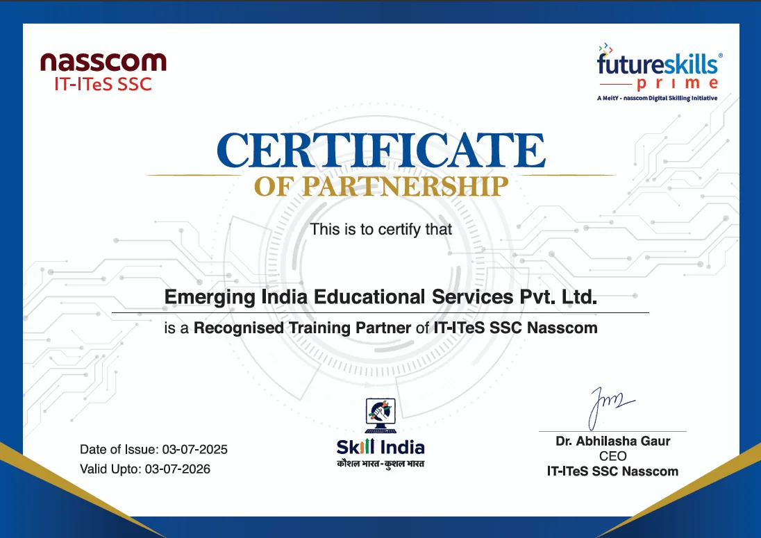 NASSCOM IT-ITeS SSC Partnership Certificate
